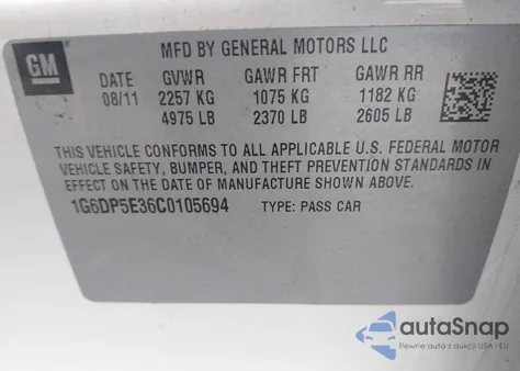 2012 Cadillac Cts Premium from USA, damaged, VIN 1G6DP5E36C0105694